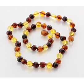 Multi3 BAROQUE beads Baltic amber necklace 42cm