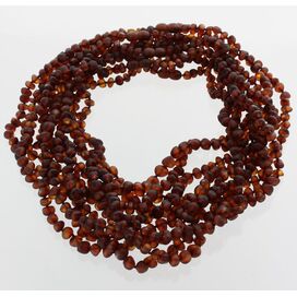 10 Raw Cognac BAROQUE beads Baltic amber adult necklaces 50cm