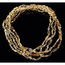5 Honey BEANS Baltic amber adult necklaces 50cm