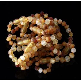9 Raw Mix BAROQUE Baltic amber teething bracelets 12cm