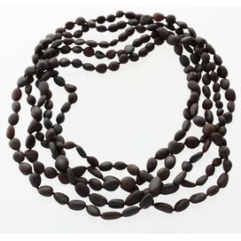 5 Raw Cherry BEANS Baltic amber adult necklaces 50cm