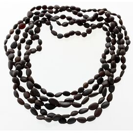 5 Raw Cherry BEANS Baltic amber adult necklaces 50cm