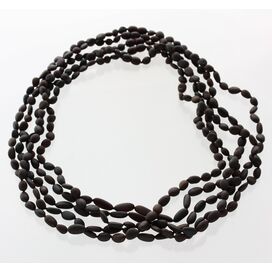 5 Raw Cherry BEANS Baltic amber adult necklaces 60cm