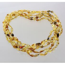 5 Mix BEANS Baltic amber adult necklaces 55cm