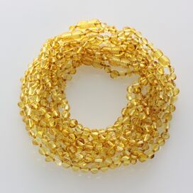 10 Lemon BAROQUE Baltic amber teething necklaces 28cm