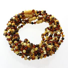 10 Mix BAROQUE teething Baltic amber necklaces 33cm