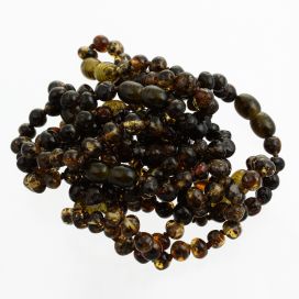 10 Green BAROQUE Baltic amber teething bracelets 12cm