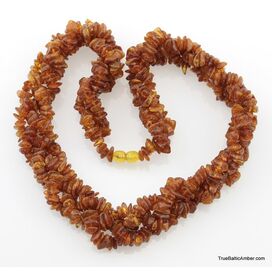 Multi line LARGE Baltic amber necklace 20in