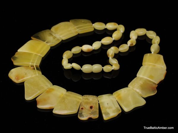 Butter pieces Baltic amber choker 19in
