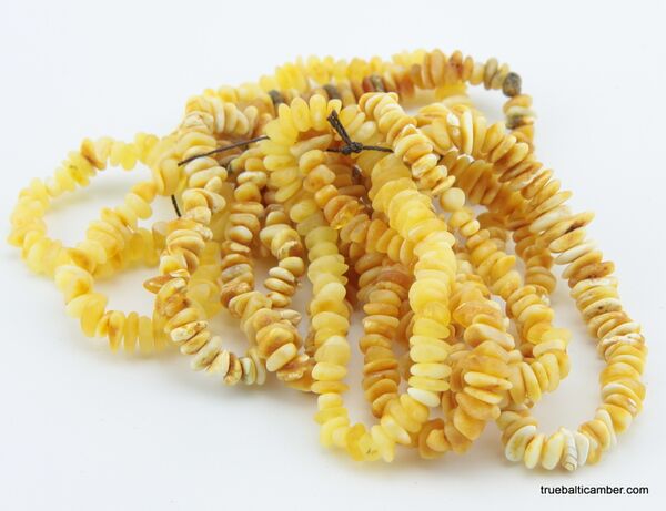 10 Raw butter NUGGETS Baltic amber adult strech bracelets