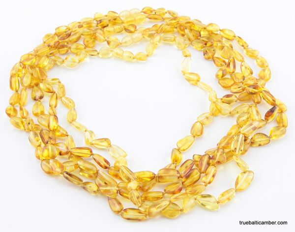 5 Lemon BEANS Baltic amber adult wholesale necklaces