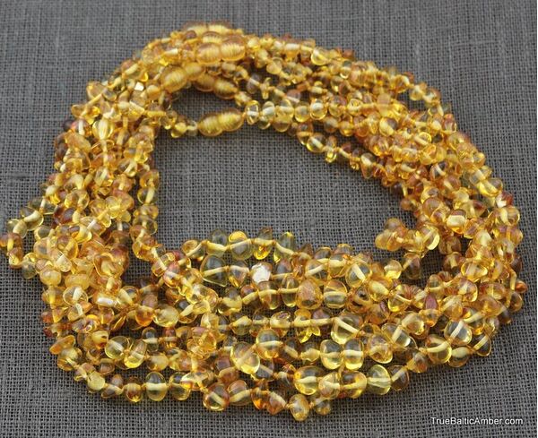 7 honey BAROQUE Baltic amber adult necklaces
