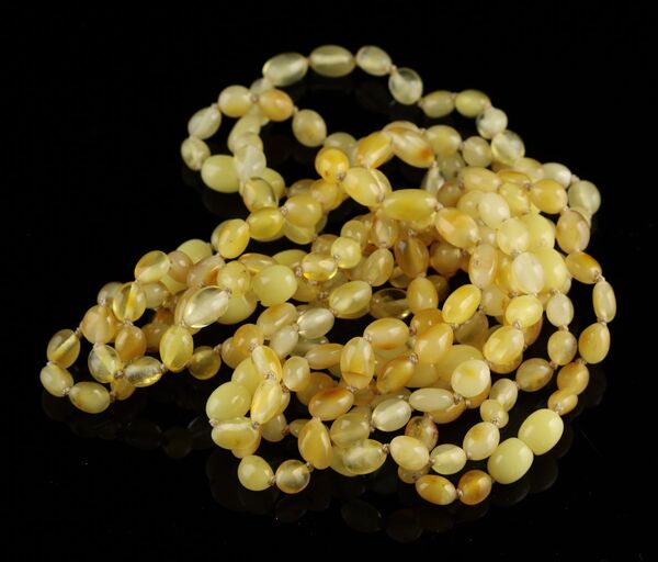 10 Butter BEANS Baltic amber adult bracelets 18cm