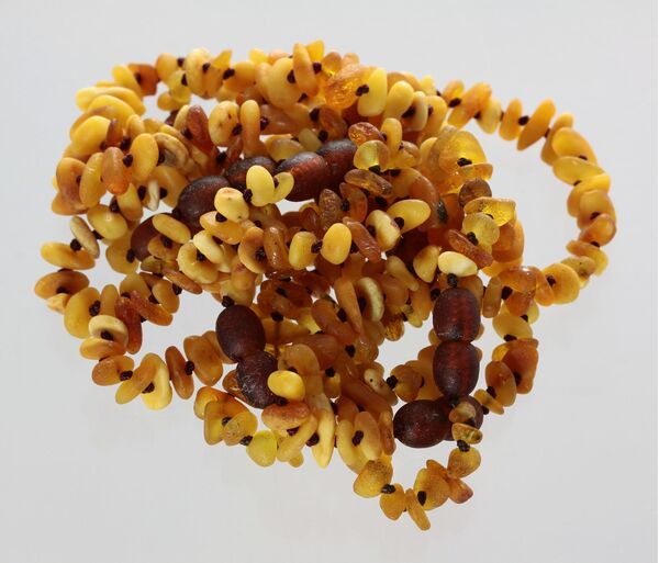 10 Raw Butter Mix CHIPS Baltic amber teething bracelets 14cm