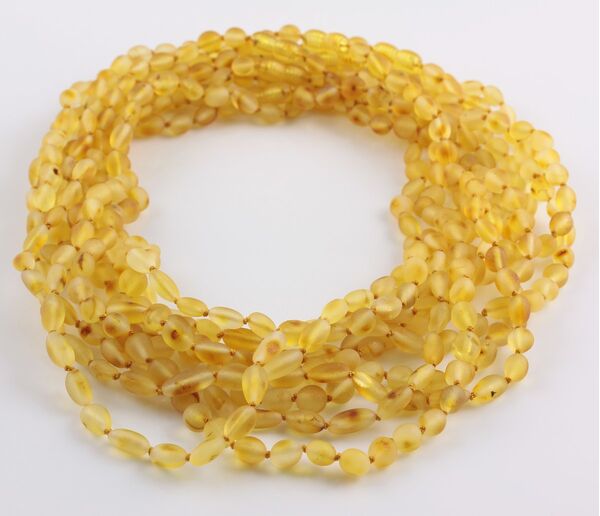10 Raw Honey BEANS Baltic amber adult necklaces 45cm