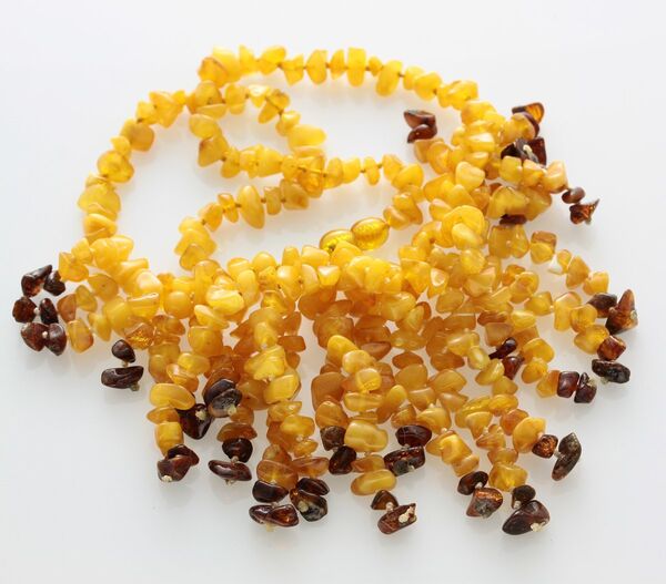 Multi line Baltic amber necklace 48cm