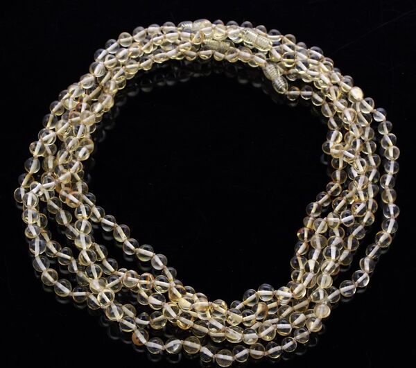 5 Lemon BAROQUE beads Baltic amber adult necklaces 50cm