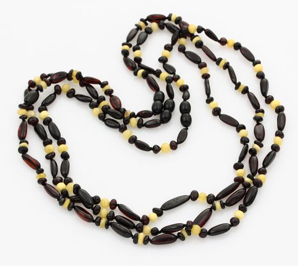 3 Cherry BEANS n NUGGETS Baltic amber necklaces 48cm