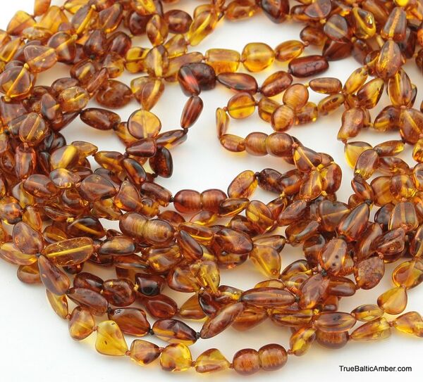 10 cognac BEANS Baltic amber adult wholesale necklaces