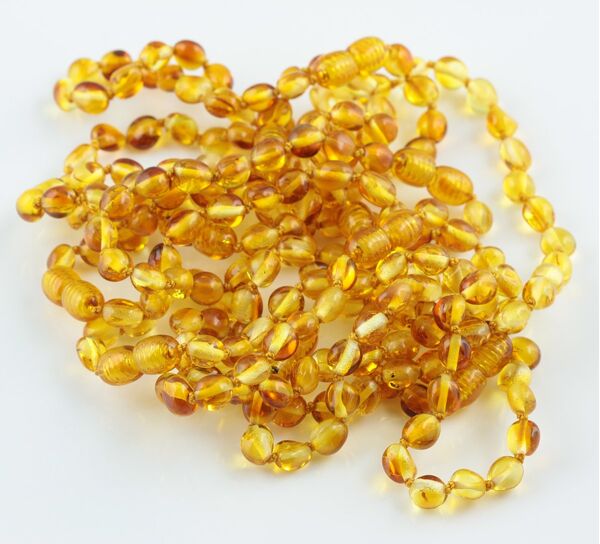 10 Honey BEANS Baltic amber adult bracelets 19cm