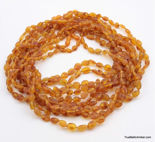 10 Honey RAW BEANS Baltic amber adult necklaces