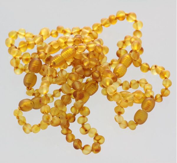 9 Raw Honey BAROQUE Baltic amber teething bracelets 14cm