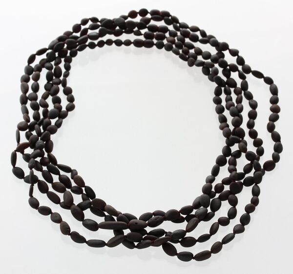 5 Raw Cherry BEANS Baltic amber adult necklaces 60cm