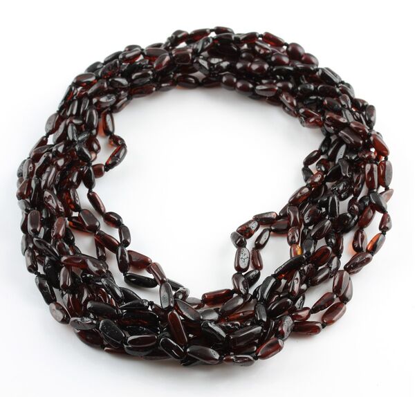 10 Cherry BEANS Baltic amber adult wholesale necklaces 45cm