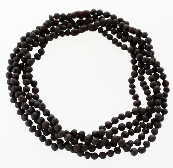 5 Raw Cherry BAROQUE beads Baltic amber adult necklaces 45cm