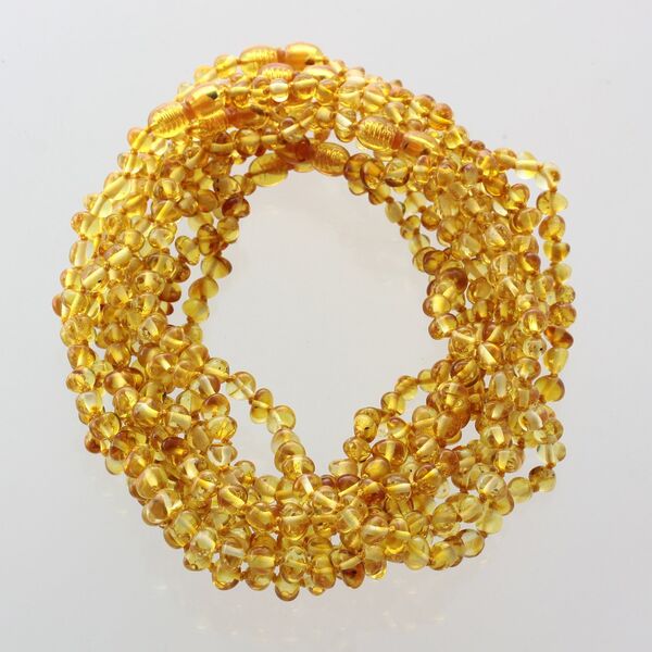 10 Honey Pop BAROQUE Baltic amber teething necklaces 32cm