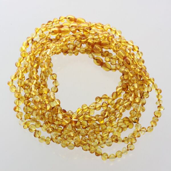 10 Honey Pop BAROQUE Baltic amber teething necklaces 32cm