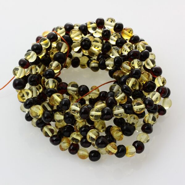 10 Multi Stretch BAROQUE Baltic amber adult bracelets 19cm