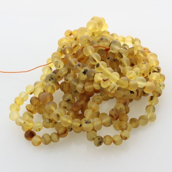 10 Raw Green Stretch BAROQUE Baltic amber adult bracelets 19cm