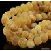 Raw Butter BAROQUE beads Baltic amber bracelet 7in