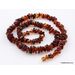 Cognac glossy nuggets Baltic amber necklace