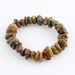 Dark stones Baltic amber elastic bracelet 7in