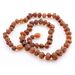 Raw Cognac BAROQUE beads Baltic amber necklace 17in