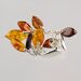 Baltic amber dangle sterling silver studs earrings