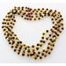 5 Raw Multi BAROQUE Baltic amber adult necklaces 55cm