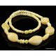 White composition Baltic amber necklace 20in