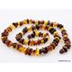Multi glossy nuggets Baltic amber necklace