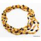 5 Multi BEANS Baltic amber adult wholesale necklaces 21in