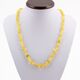 Composition Button beads Baltic amber necklace 21in