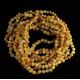 10 Unpolished Mix BAROQUE Baby teething Baltic amber necklaces 32cm