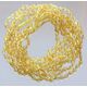 10 Unpolished Lemon BEANS Baby Baltic amber teething necklaces 33cm