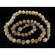 Milky BAROQUE beads Baltic amber necklace 45cm