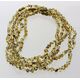5 Green BAROQUE Baltic amber adult necklaces 45cm