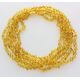 5 Honey BAROQUE Baltic amber adult necklaces 50cm