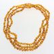 3 Raw Honey BAROQUE Baltic amber adult necklaces 51cm