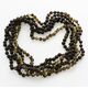 5 Raw Dark ROUND beads Baltic amber adult necklaces 50cm